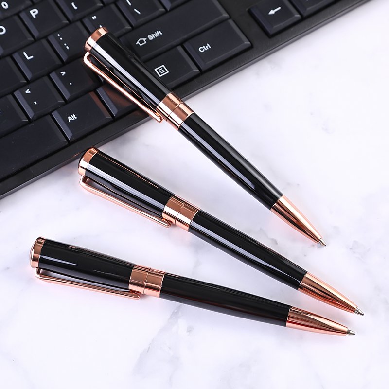 2024 Fashion Rose Gold Metal Pen Ballpoint Pen Gifts High Quality Business Gifts With Custom Logo