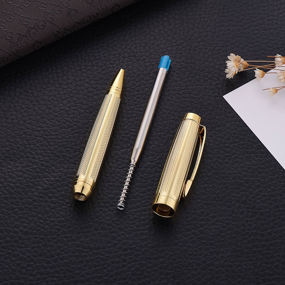 New fashion creative custom company LOGO rose gold metal ballpoint pen