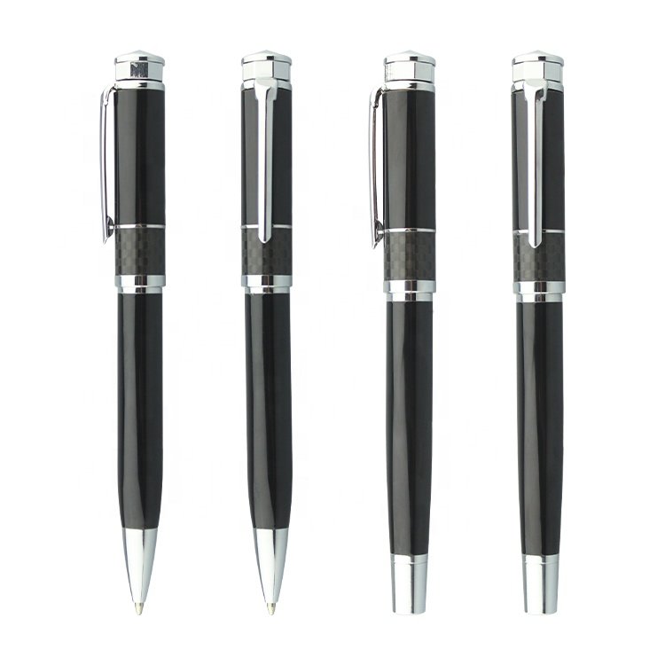 Professional VIP Business Carbon Fiber Ballpoint Pen With Custom Logo Luxury Fountain Pen