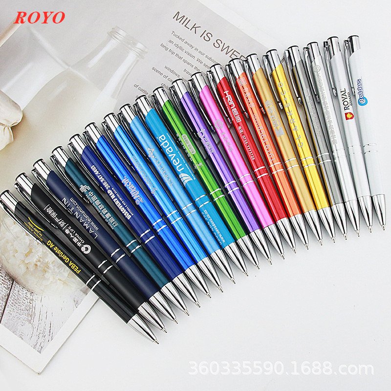 Wholesale Promotion Personalized Metal Ballpoint Pen Custom Logo Advertising Novelty Sports Pen with 1.0mm Writing Width