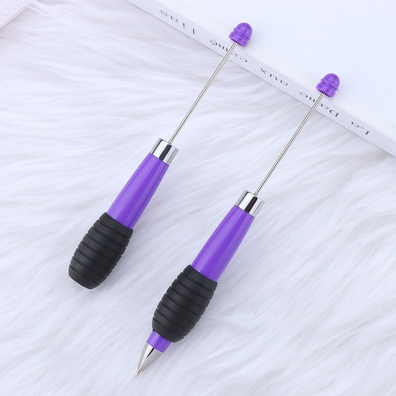 retractable beaded pen plastic ballpoint pen retractable beadable ballpoint pens