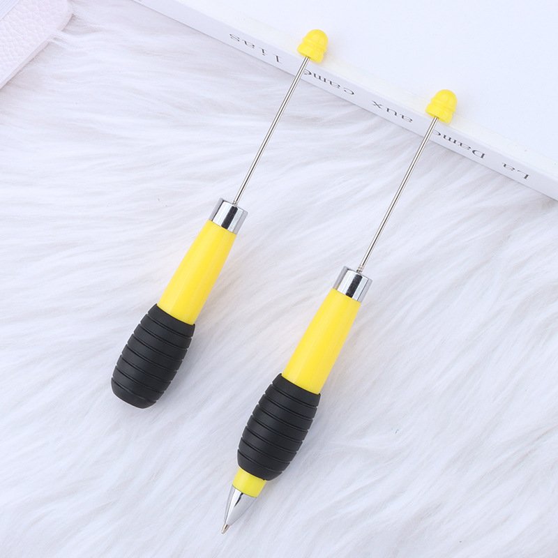 retractable beaded pen plastic ballpoint pen retractable beadable ballpoint pens