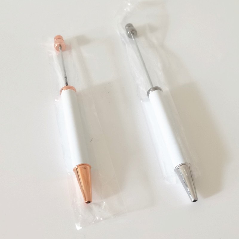 Uvdtf Sticker uv dtf transfer stickers Ballpoint DIY Pens Top Pink Glitter Beaded Plastic Beadable Pens for Jewelry Making Toys