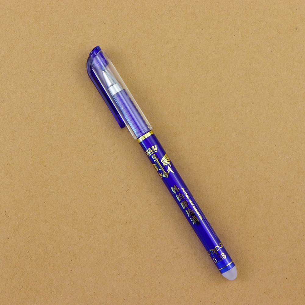 Promotional custom logo plastic stationery erasable ballpoint pen for school and office