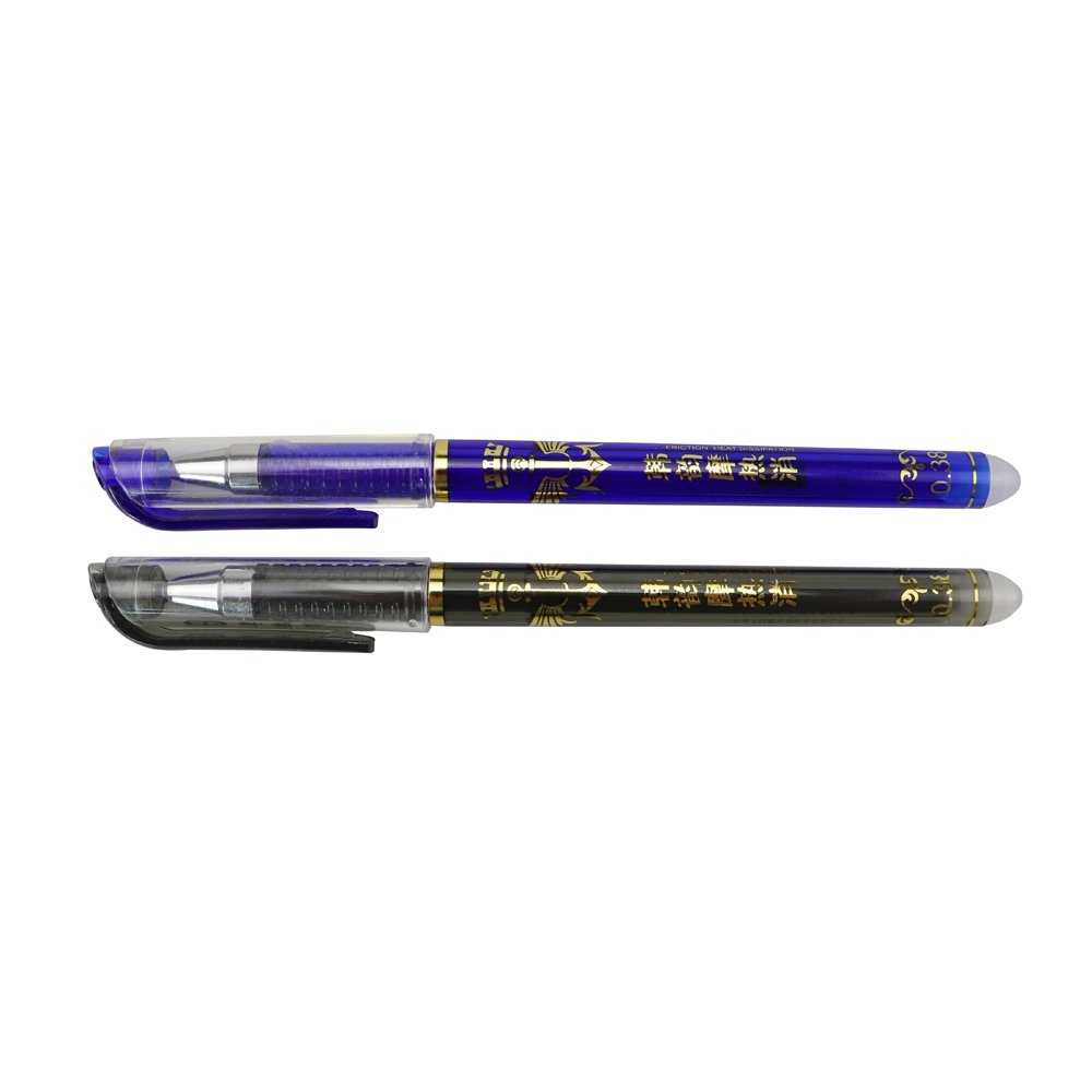 Promotional custom logo plastic stationery erasable ballpoint pen for school and office