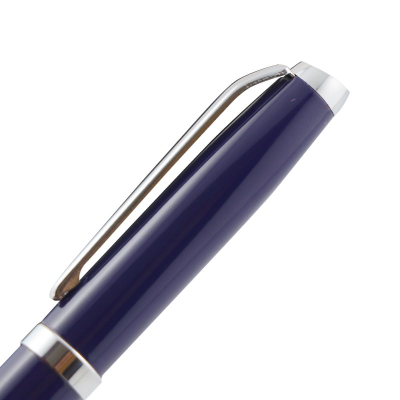 Luxury pens with custom high-end business ballpoint pens navy blue metal ball pen with logo printed as gift for upper customers