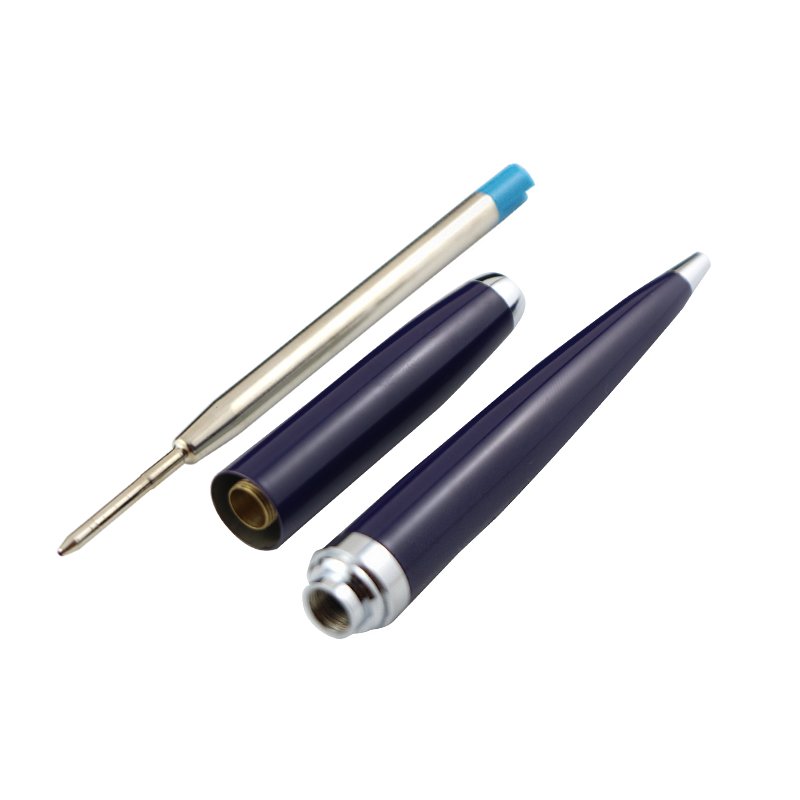 Luxury pens with custom high-end business ballpoint pens navy blue metal ball pen with logo printed as gift for upper customers