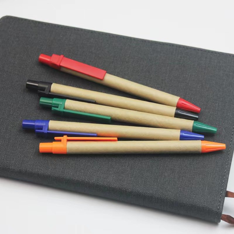 Custom Recyclable Kraft paper pen for Promotion multicolor extremely cheap eco cardboard pen