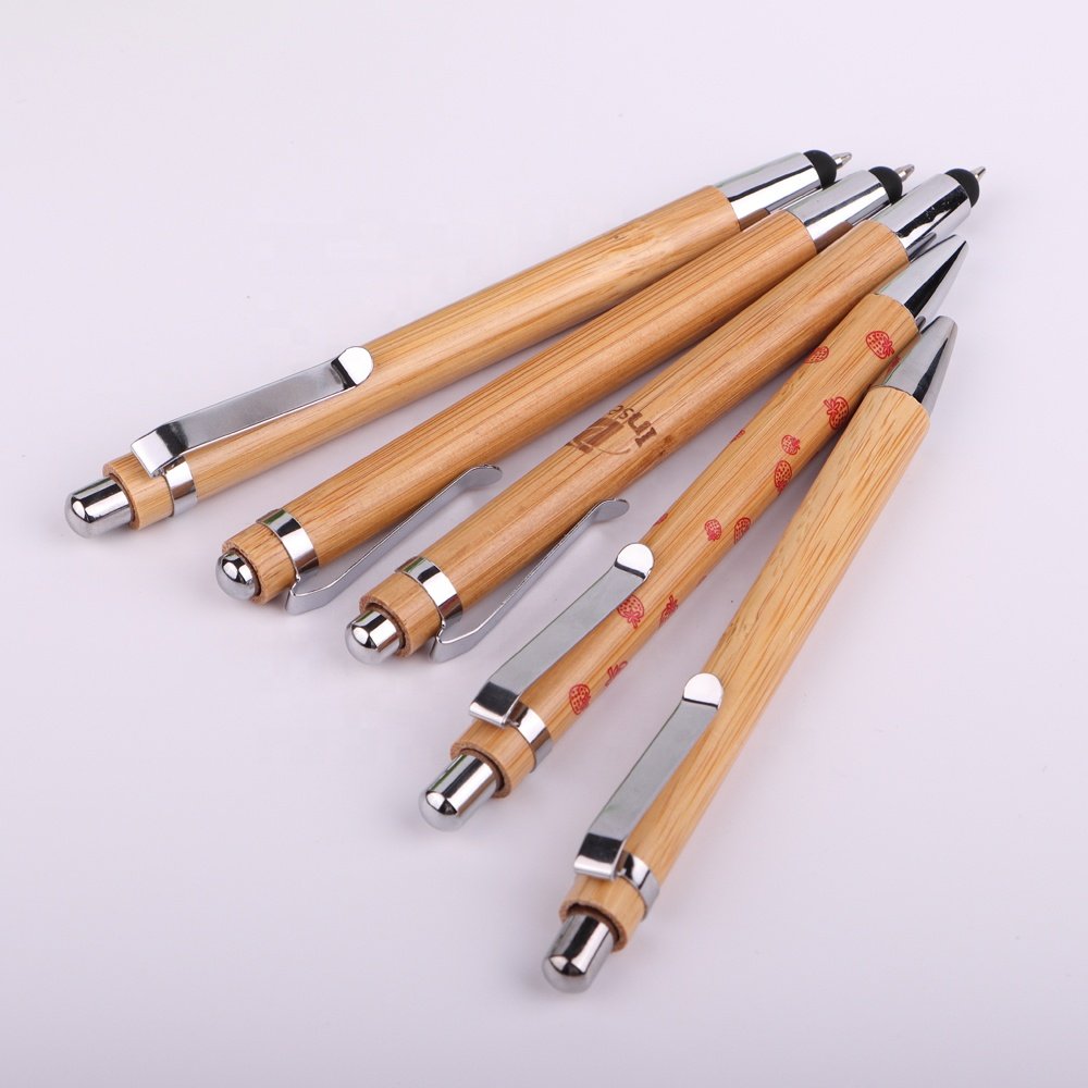 Hot Selling Promotional Eco Bamboo Stylus Pen with Custom Logo