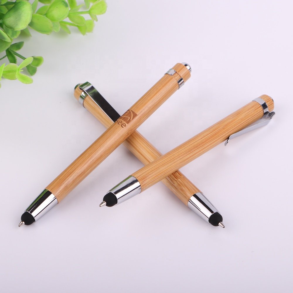 Hot Selling Promotional Eco Bamboo Stylus Pen with Custom Logo