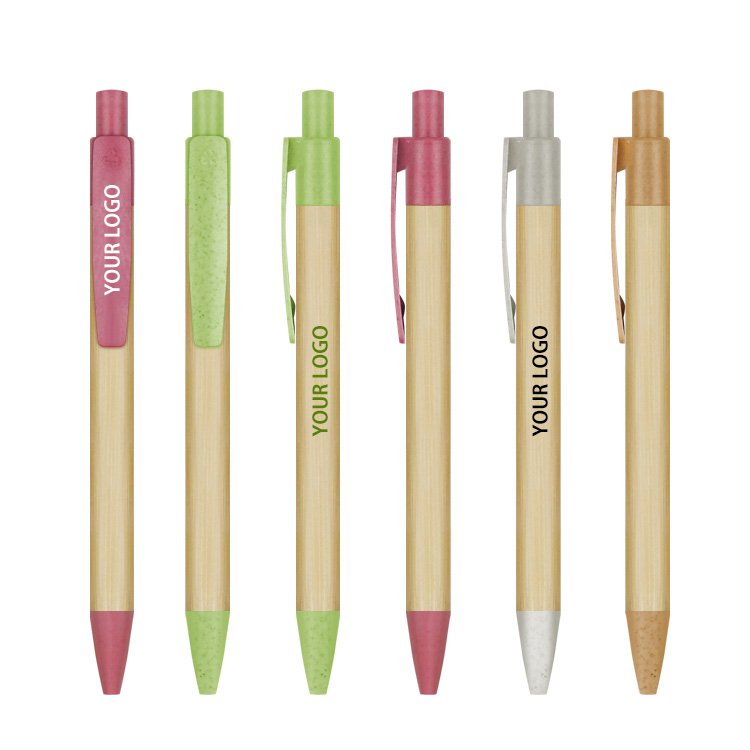 Personalized Customized Plastic Bamboo Ballpoint Pen Advertising Cheap Promotional Pen