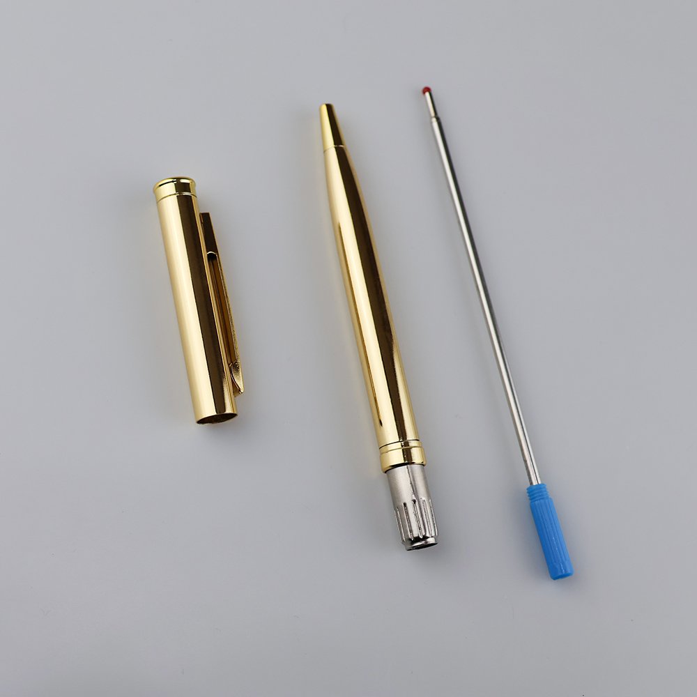 GemFully office supplies rose gold stainless steel pen metal slim pens with logo