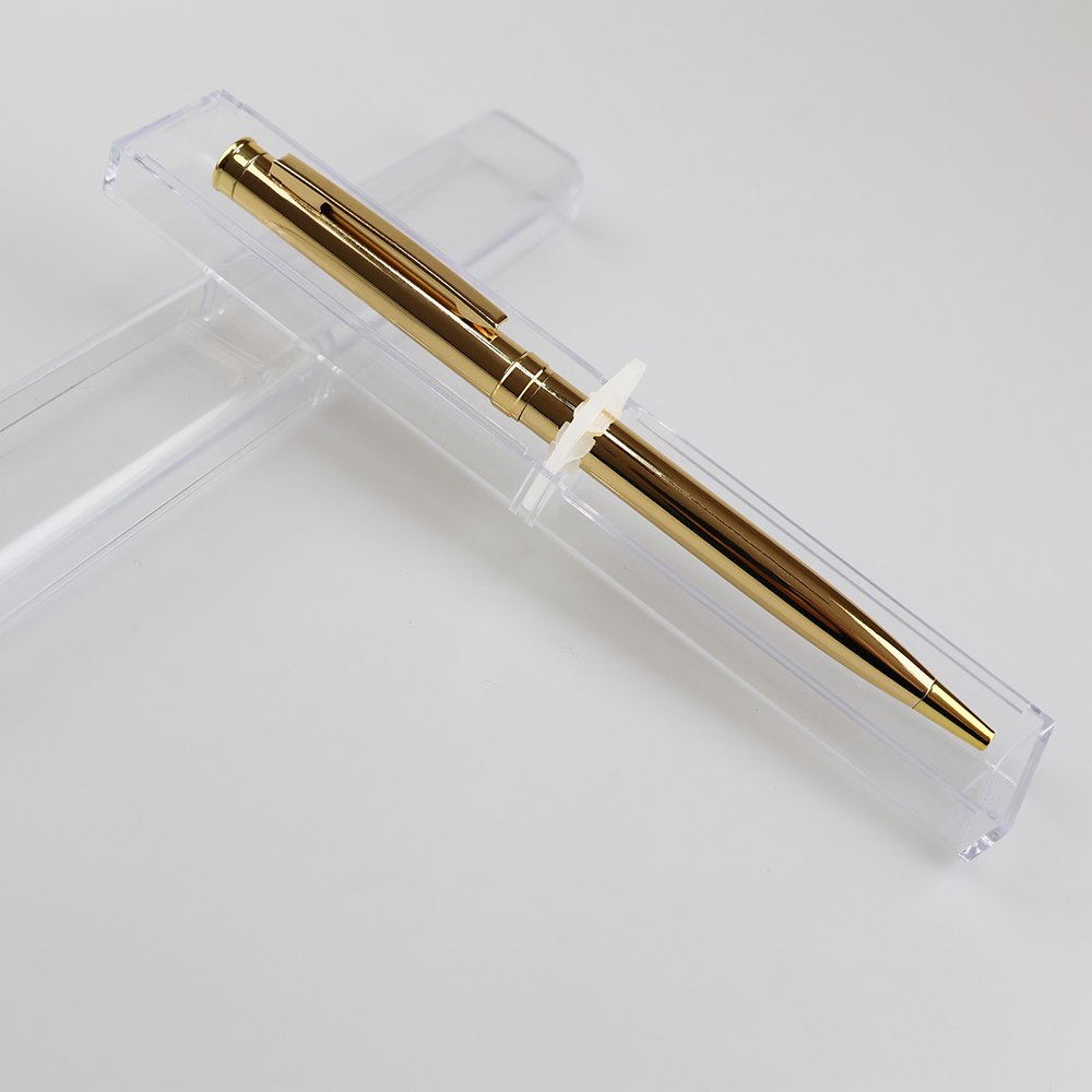 GemFully office supplies rose gold stainless steel pen metal slim pens with logo