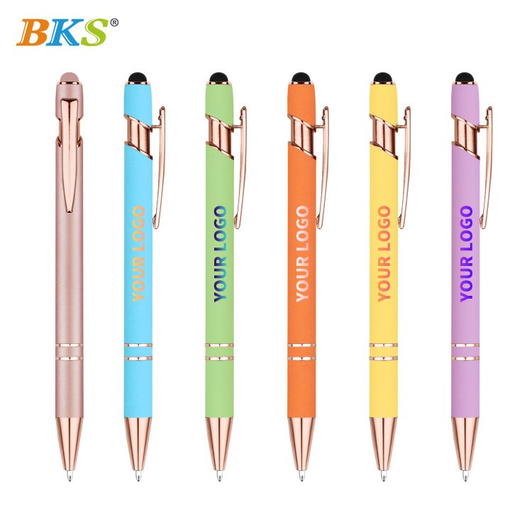 Wholesale Promotional 1.0mm Ballpoint Pen Feather Body Low Price Custom Logo Printed Novelty Banner Design Metal Writing Gifts