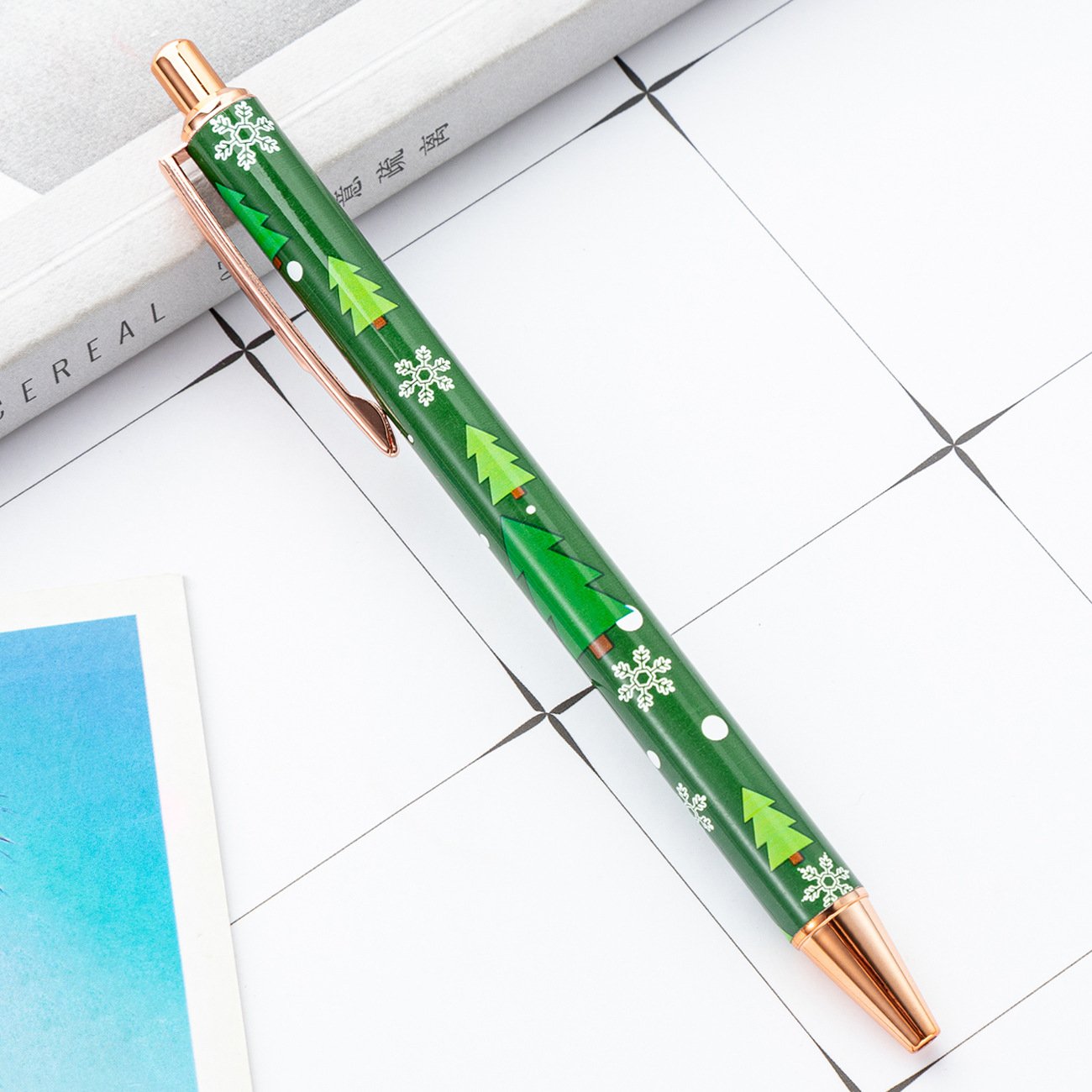 Christmas Pens Bulk Christmas Ballpoint Pen Christmas Tree Elk Santa Pens for Employee Student Gift