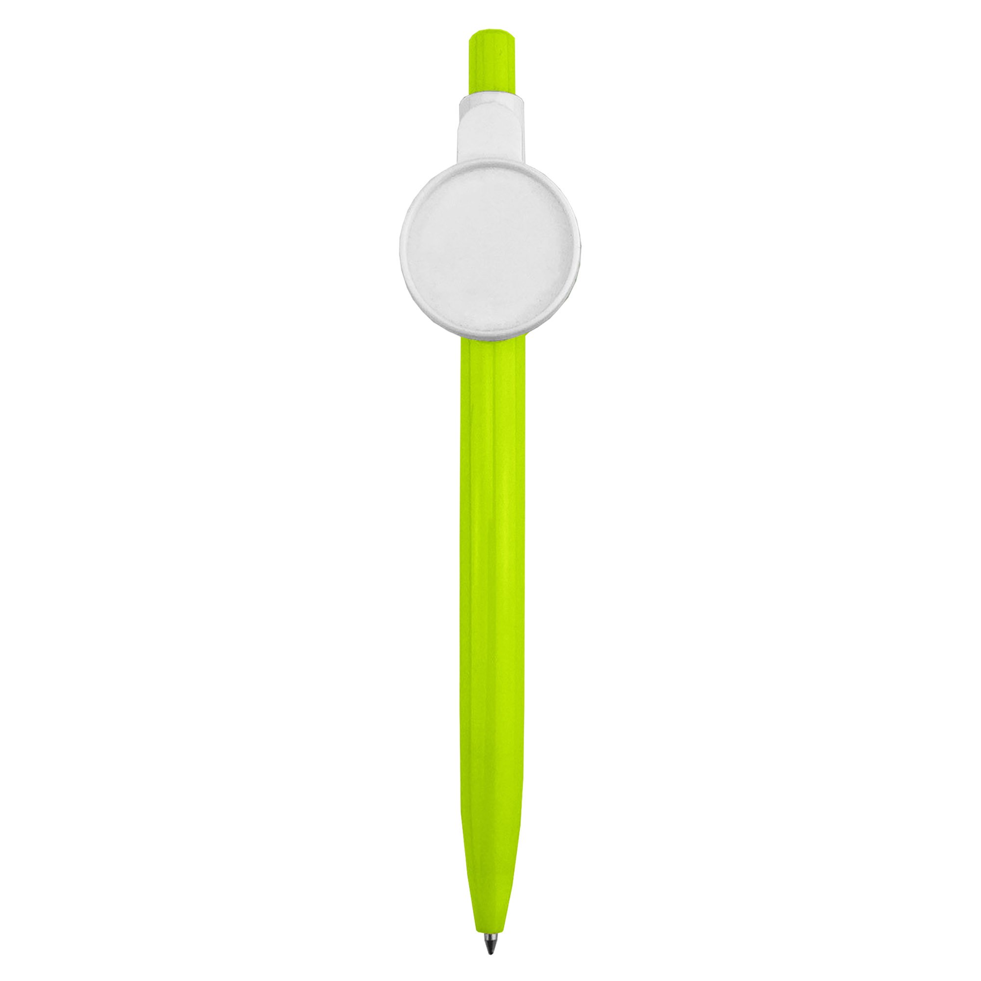 AI-MICH Newest Promotional Plastic Push Action Ballpoint Pen 25Mm Button Badge Ball Pen