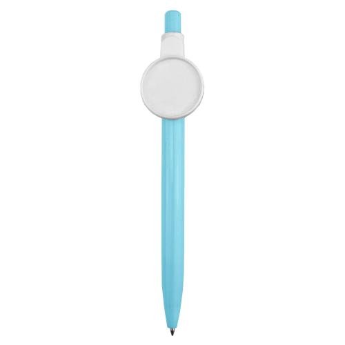 AI-MICH Newest Promotional Plastic Push Action Ballpoint Pen 25Mm Button Badge Ball Pen