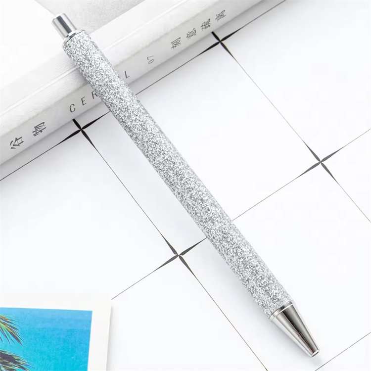 Fancy Pens for Women Pretty Cute Glitter Ballpoint Pens with Metal Barrel Retractable Writing Pens