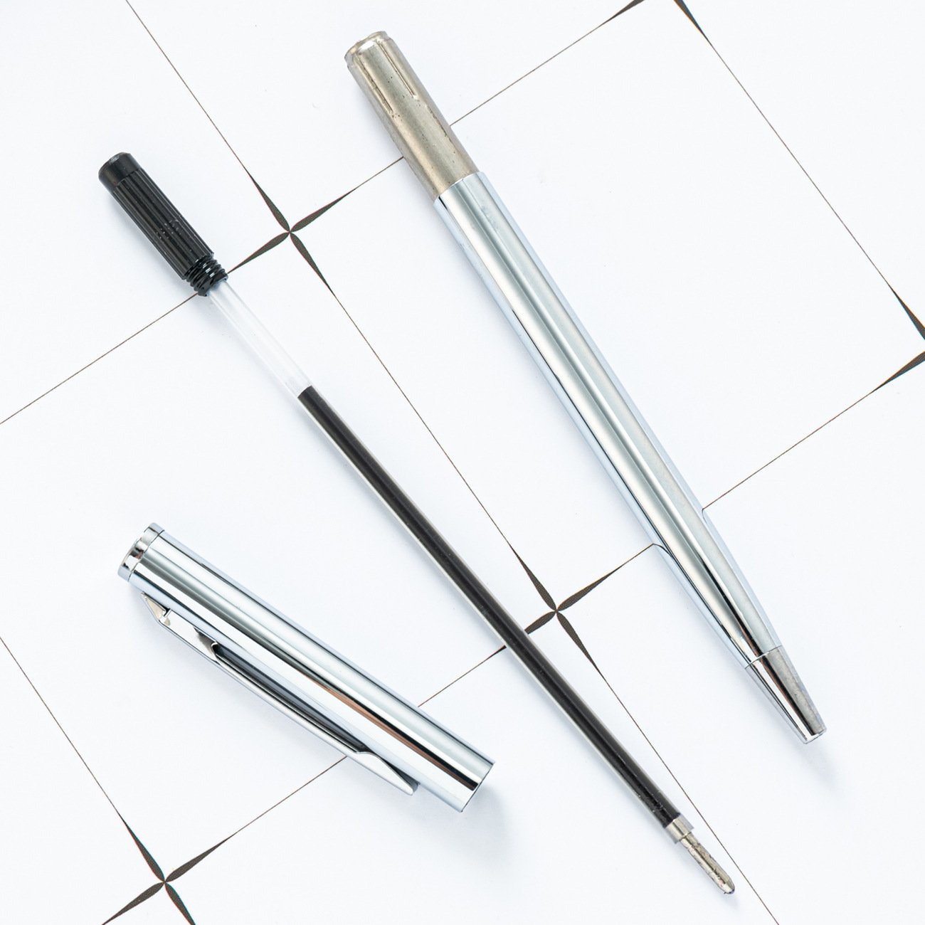 Ballpoint Pen Rose Gold Custom Logo Advertising Engraved metal pen School Office Supplies Gift Black Ink Smooth Writing Slim pen