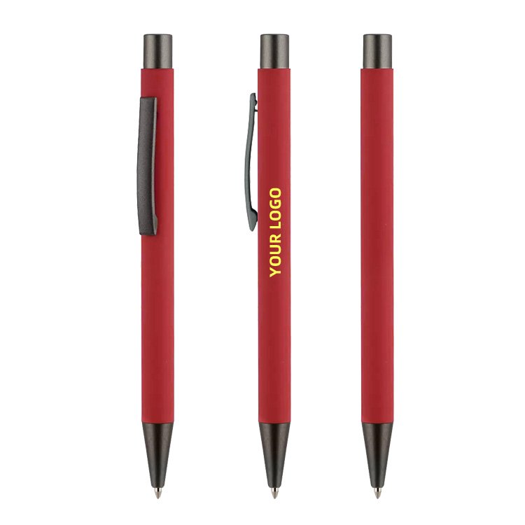 Best-Selling Luxury Metal Ballpoint Pens Custom Logo 1.0mm Writing Width Black Ink Business Banner Pen Novelty Advertising Gift