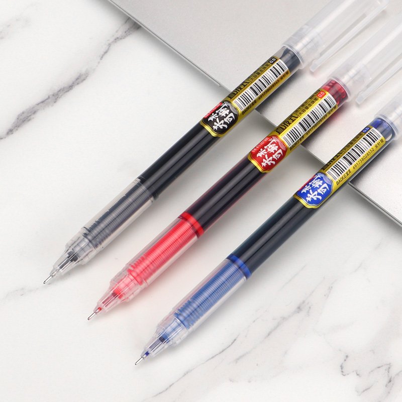 0.5mm liquid ballpoint pen jumbo capacity needle tip roller ball pen