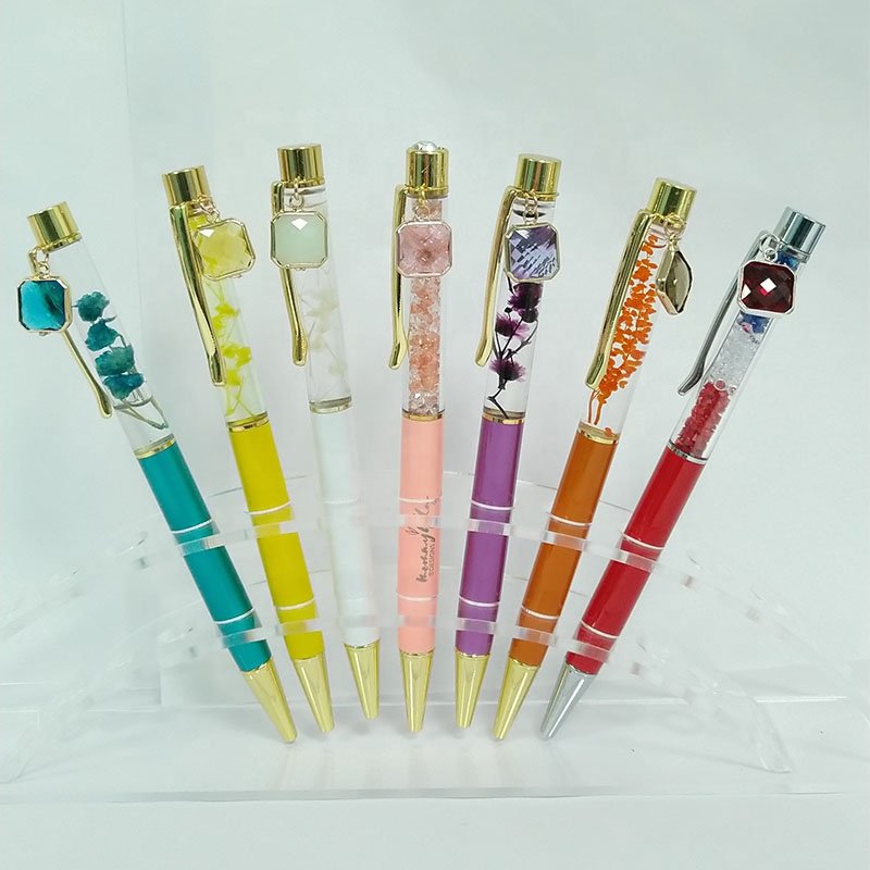 Crystal Ball Pen with Charms New Style 2018 Wholesale Promotional Big Diamond Crystal Ball Pen with Logo Jewelled Luxury Pen