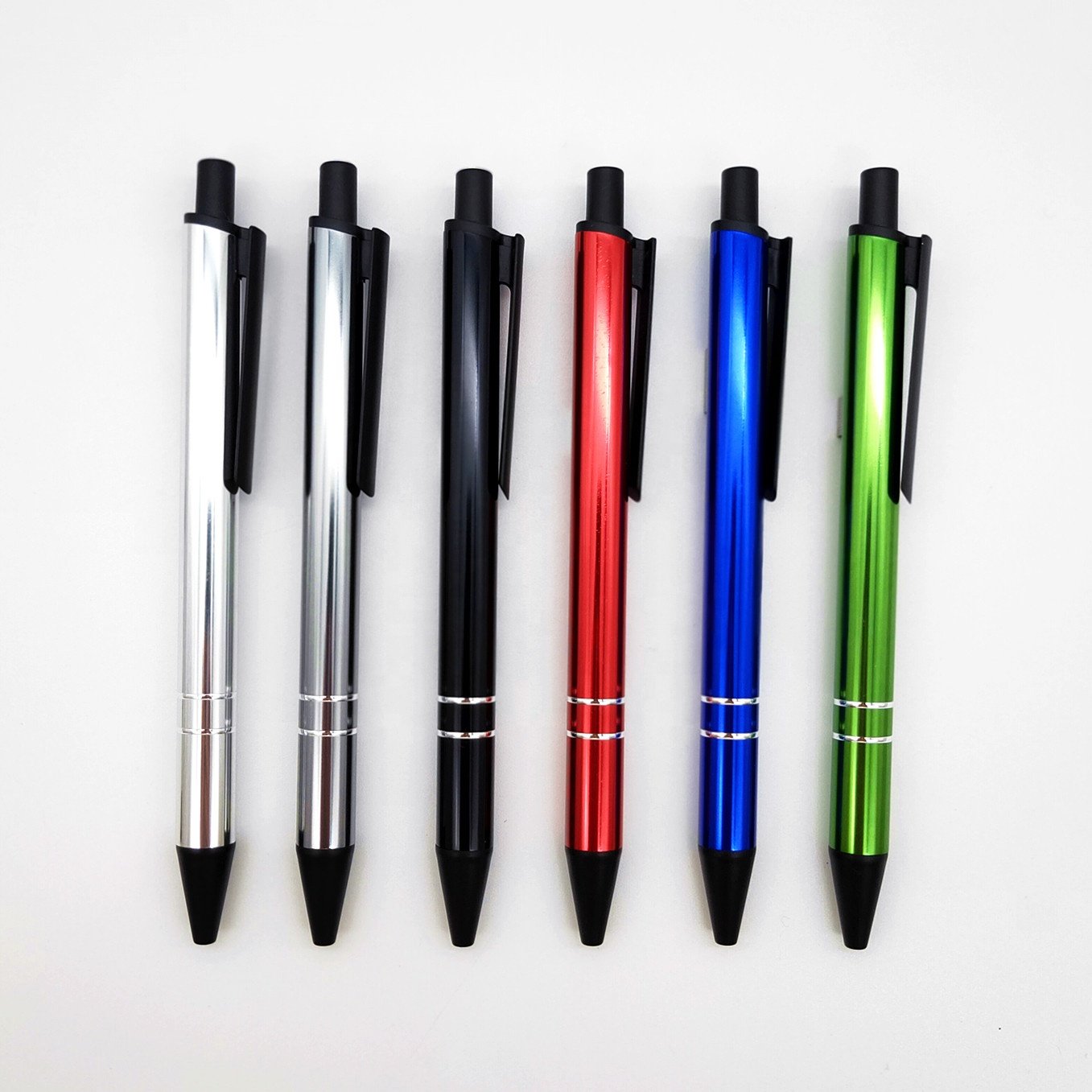 custom ballpen retractable aluminium metal pens for gift ballpoint branded with custom logo