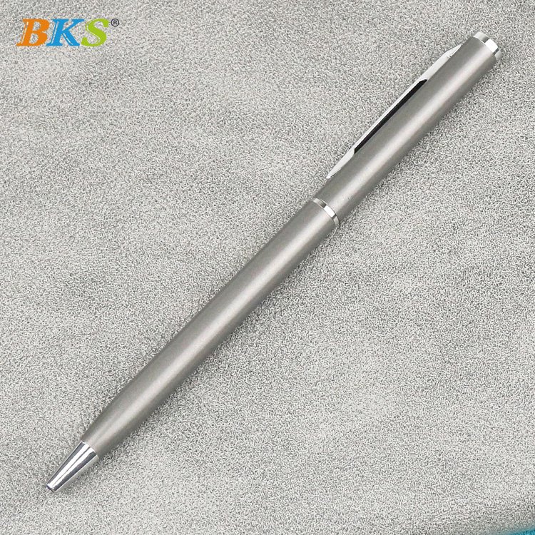 BKS RTS China Factory Wholesale Cheap Custom Logo Promotional Metal Twist Slim Ballpoint Pen