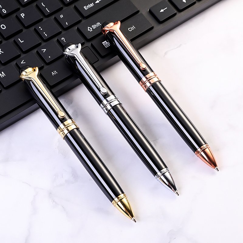 Metal Rose Gold Plating Roller Ball Ballpoint Pen For Wedding Souvenirs Guests