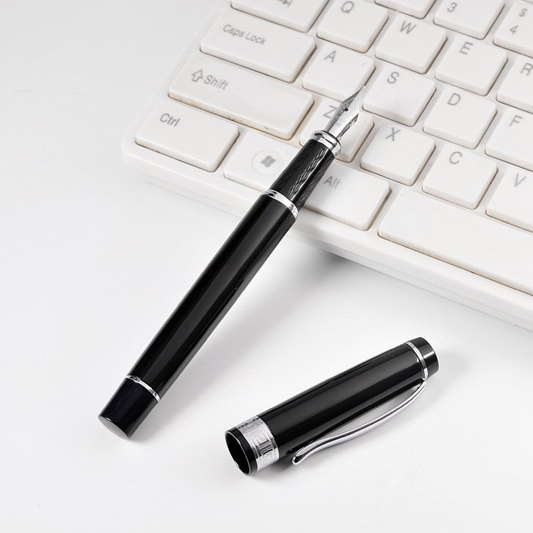 Wholesale Advertising Luxury Pen Gift Black Engraved Calligraphy Signature Ballpoint Pen Custom Logo