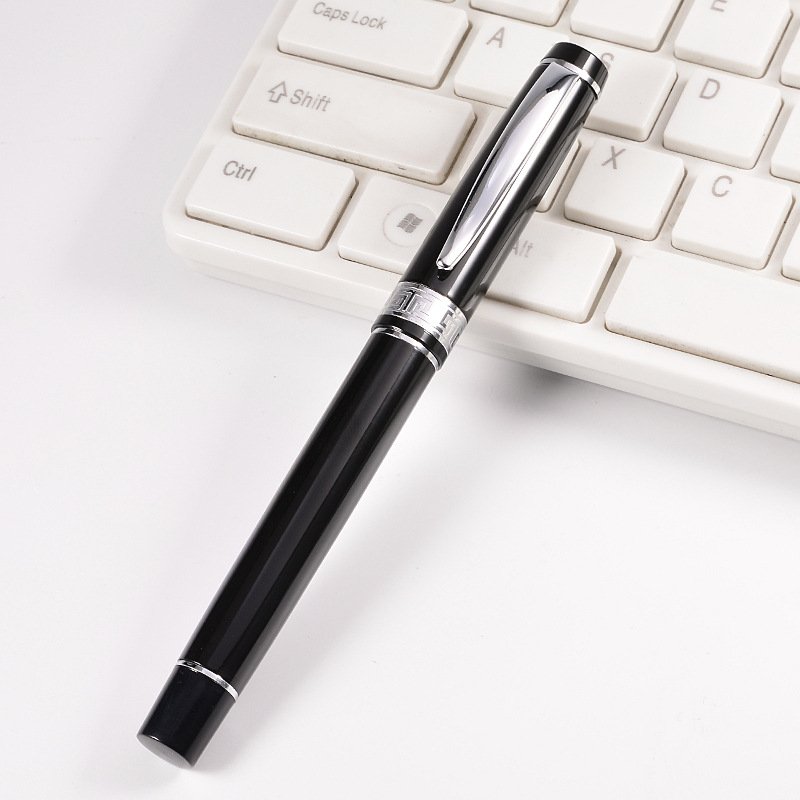 Wholesale Advertising Luxury Pen Gift Black Engraved Calligraphy Signature Ballpoint Pen Custom Logo