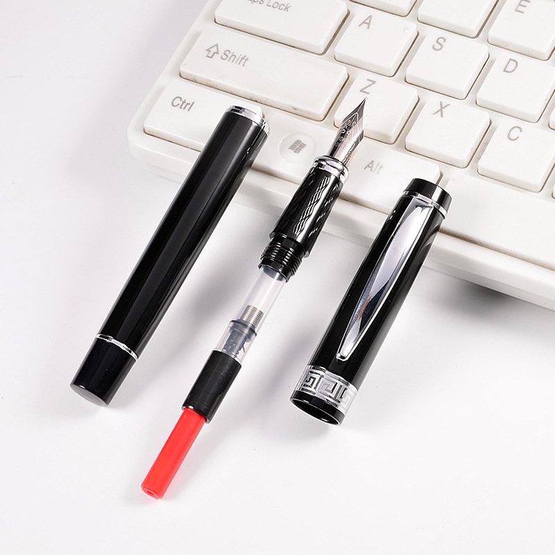 Wholesale Advertising Luxury Pen Gift Black Engraved Calligraphy Signature Ballpoint Pen Custom Logo