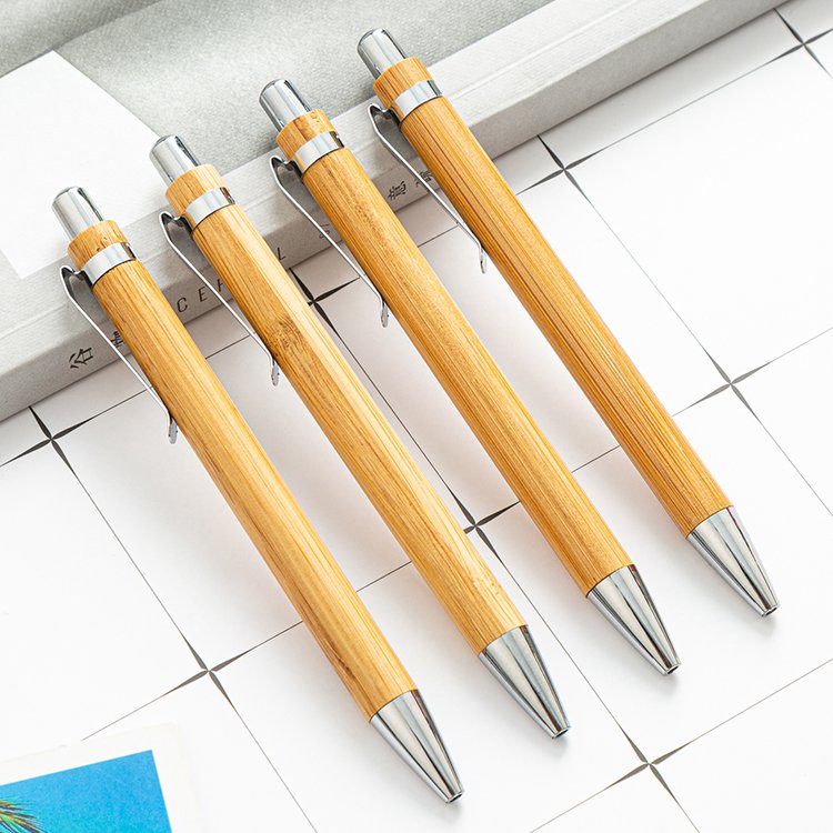 JH Cheap Promotional Bamboo Pens Eco Friendly Natural Wood Bamboo Pens With Logo