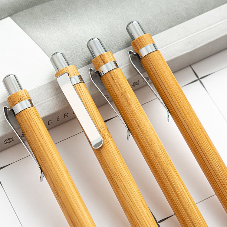 JH Cheap Promotional Bamboo Pens Eco Friendly Natural Wood Bamboo Pens With Logo