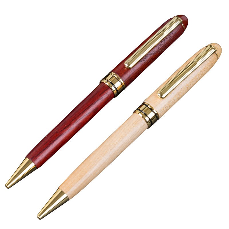 new Luxury Eco Friendly Natural Two Color Wood Mixed Ball Pen Natural Wood Pen