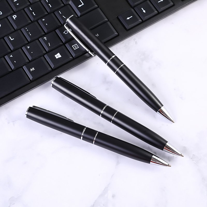 High Quality 1.0mm Metal Rubber Ballpoint Pen Factory Supply Office Men/Women Students Writing Stationery Promotional Ballpen