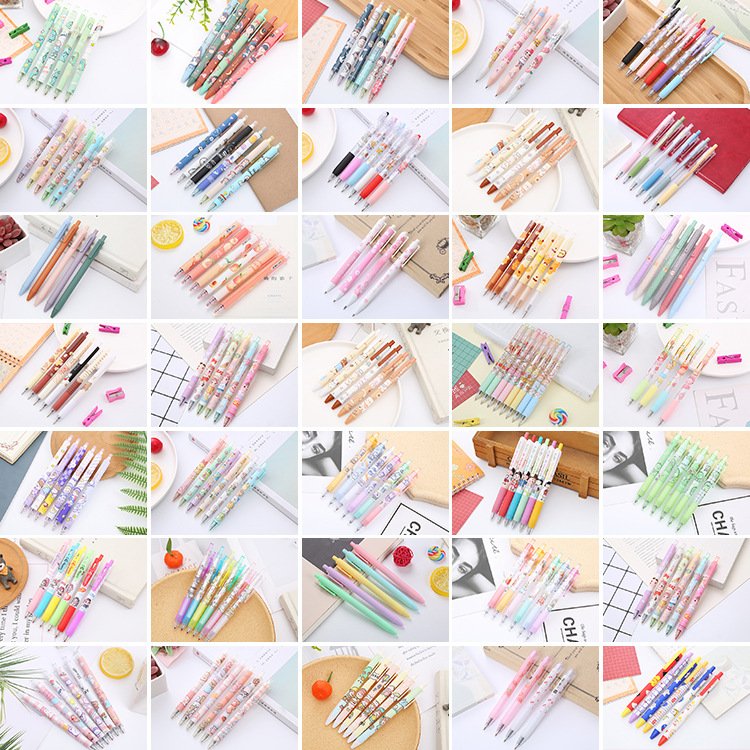 Wholesale Cheap Price Plastic Cartoon Kawaii Ball Point Pens School Office Colorful Printed Cute Ballpoint Pen