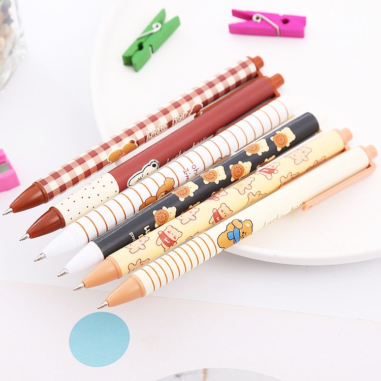 Wholesale Cheap Price Plastic Cartoon Kawaii Ball Point Pens School Office Colorful Printed Cute Ballpoint Pen