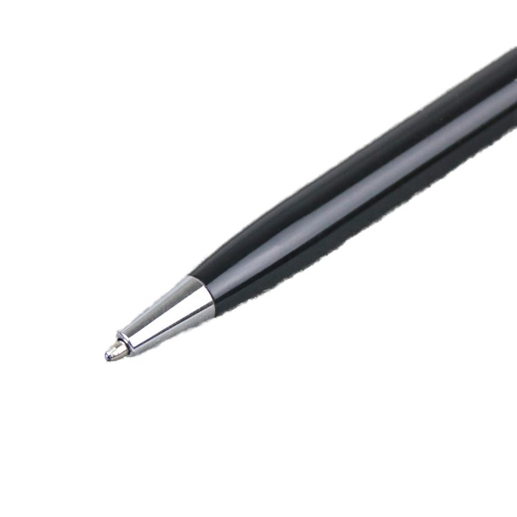 Classic Custom Logo Slim Twist Metal Pen Laser Engraved Logo Metal Ballpoint Pen