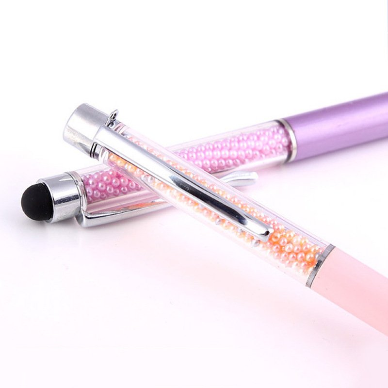 Promotional Customize Logo Crystal Metal Ball Pen Advertising Pearl Ballpoint Pen