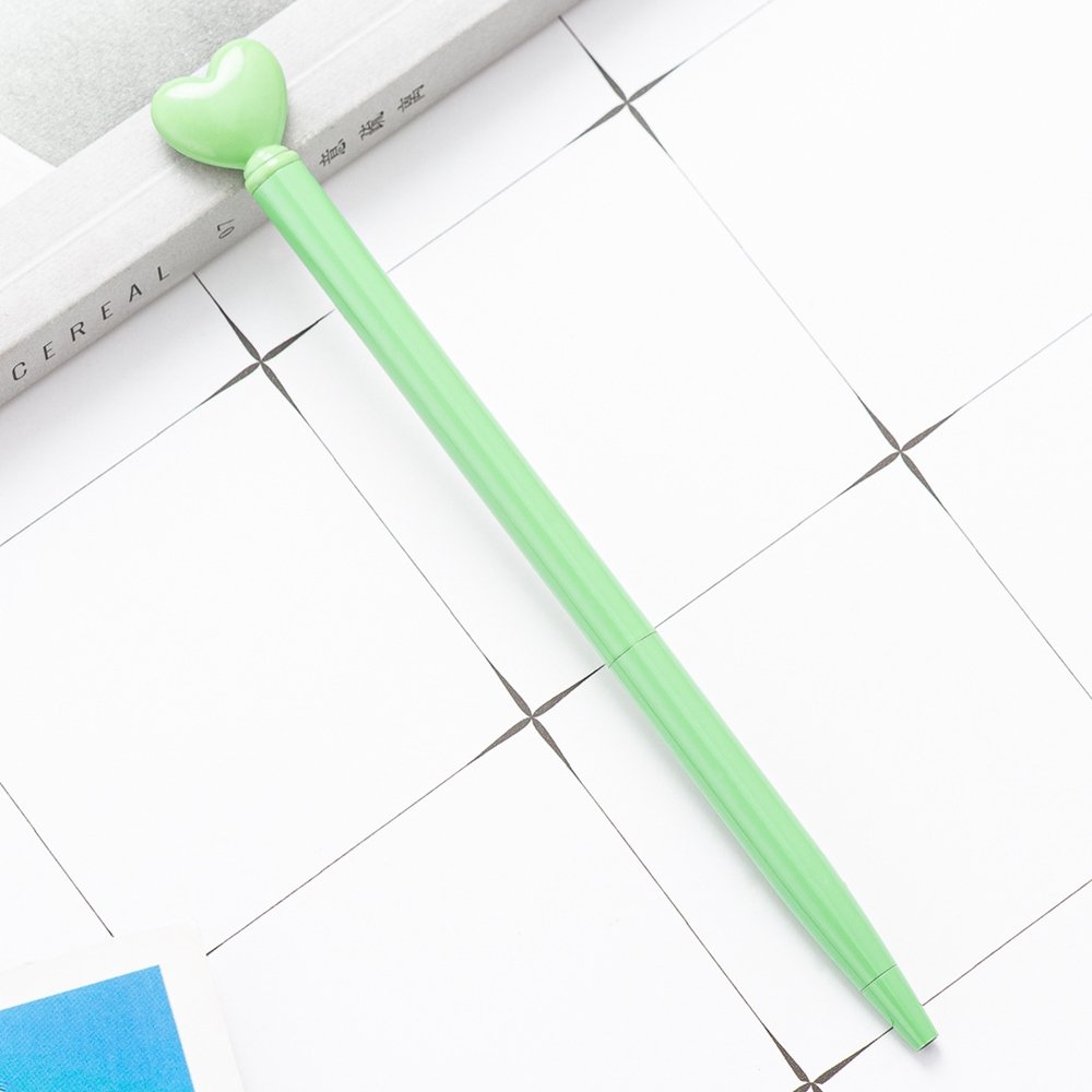 Ballpoint Pens Heart Shape Pens Cute Retractable Pen 1.0 mm Metal Black Ink for School Office Writing Supplies Valentine's Day