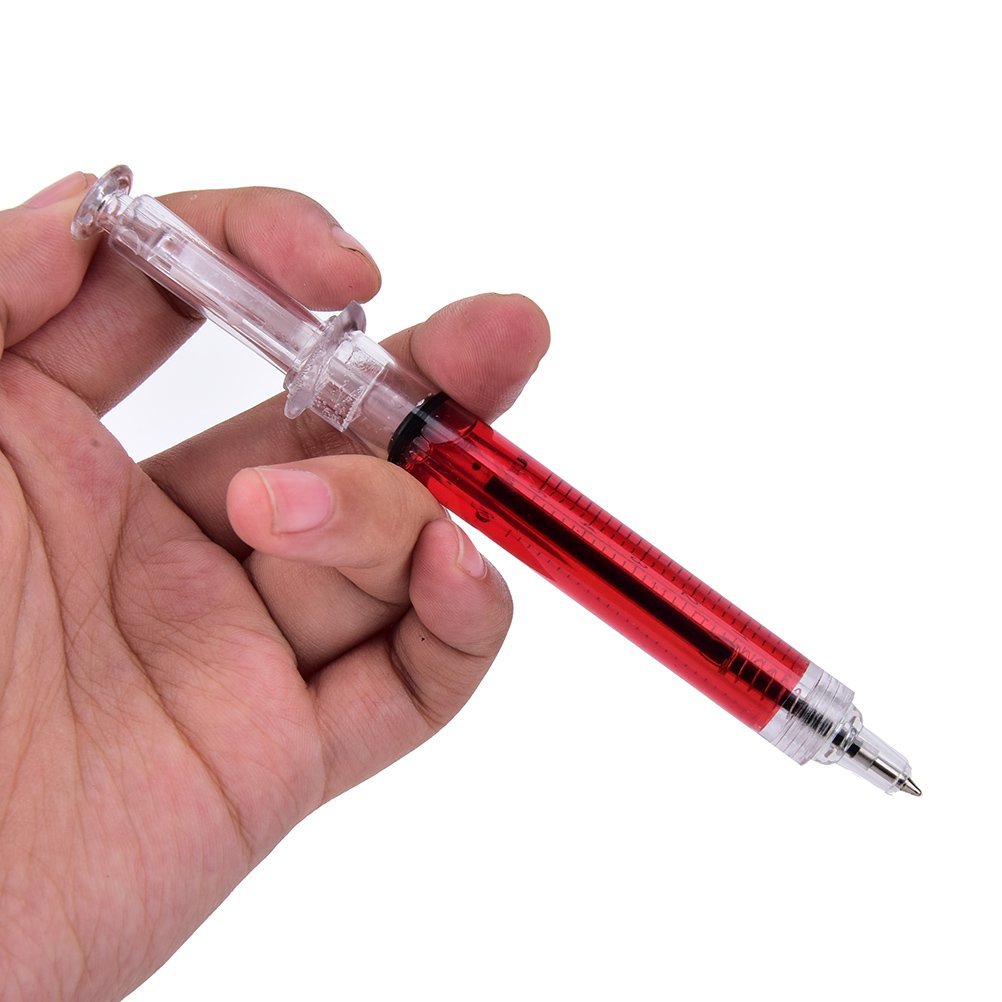 Doctor nurse plastic pen syringe pens logo customized cute school supplies