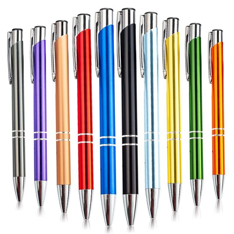 mega personalized white and red gold pen luxury metallic aluminum promotional cheap gift metal ballpoint pen with custom logo
