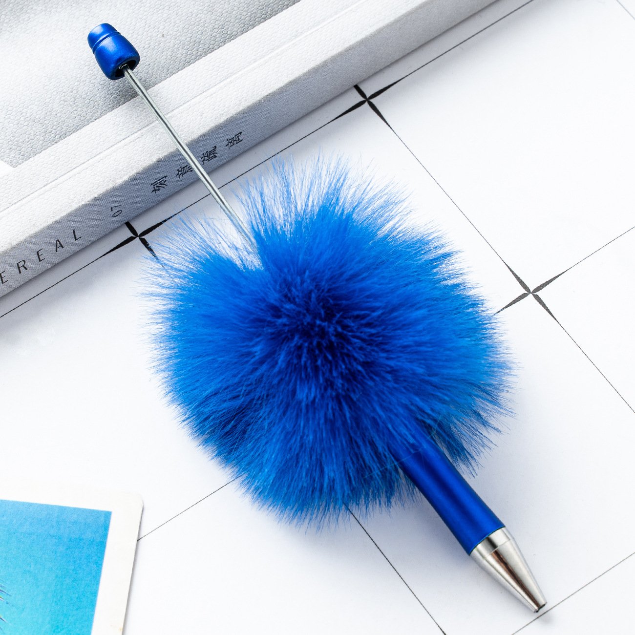 BSBH Multicolor Ballpoint Pen Creative Feather Plastic Ballpoint Pen Decorative Diy Beads Ballpoint Pens Wholesale Gift