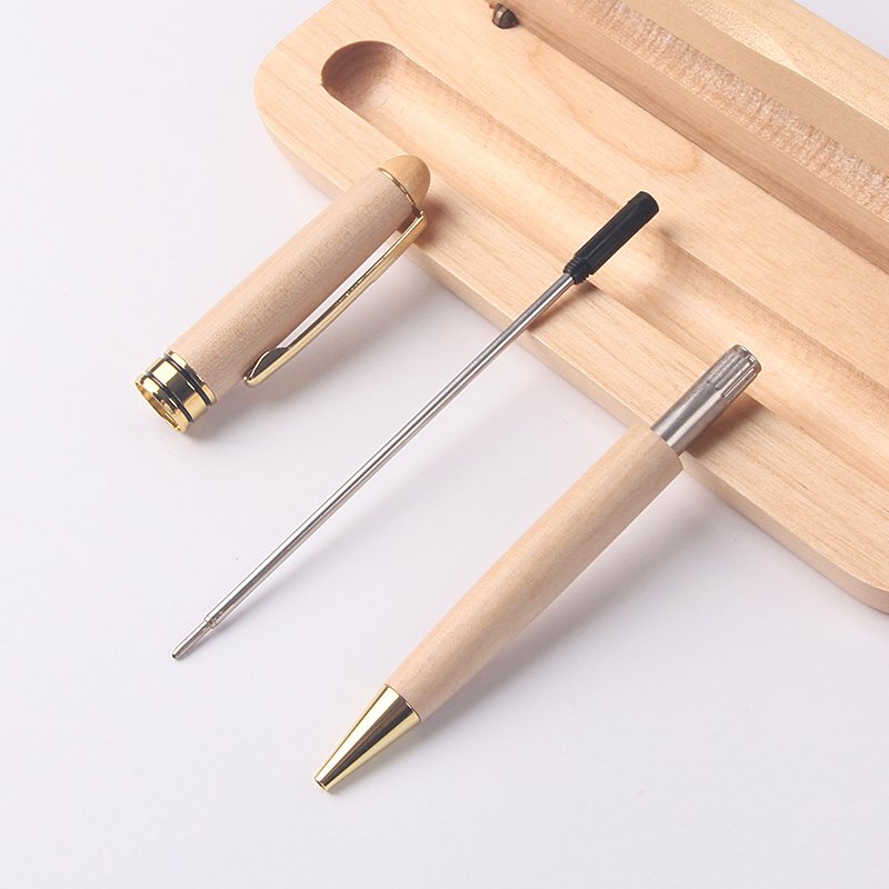 Eco-friendly promotional pen metal accessories ballpoint pen advertising metal bamboo pen with customized