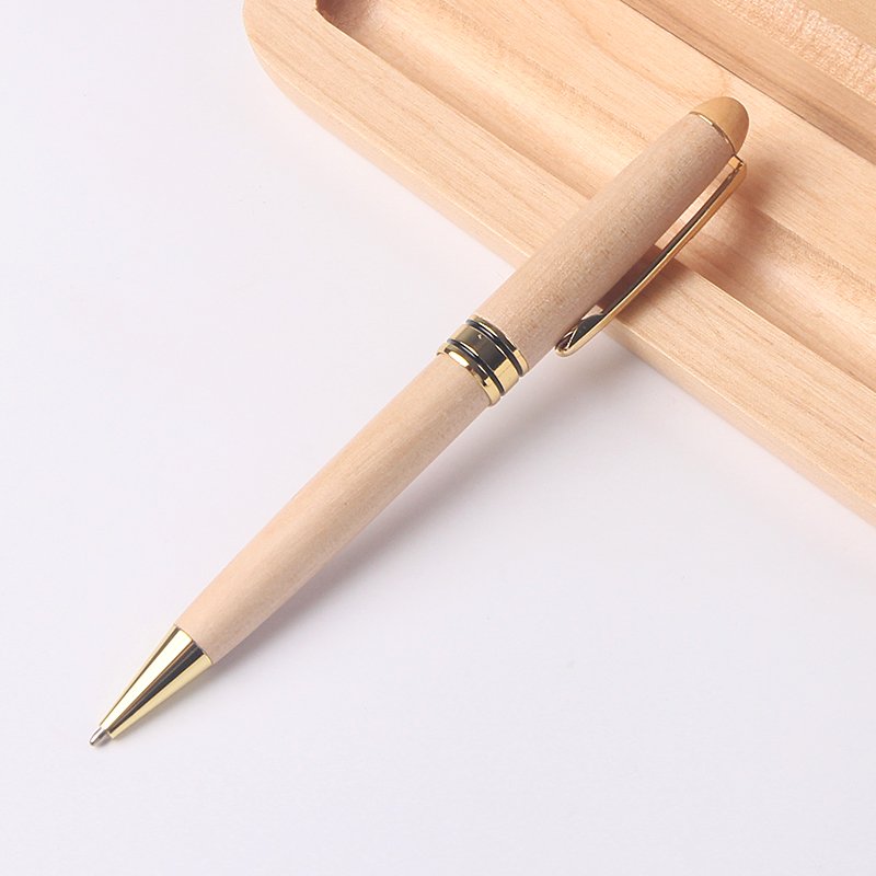 Eco-friendly promotional pen metal accessories ballpoint pen advertising metal bamboo pen with customized