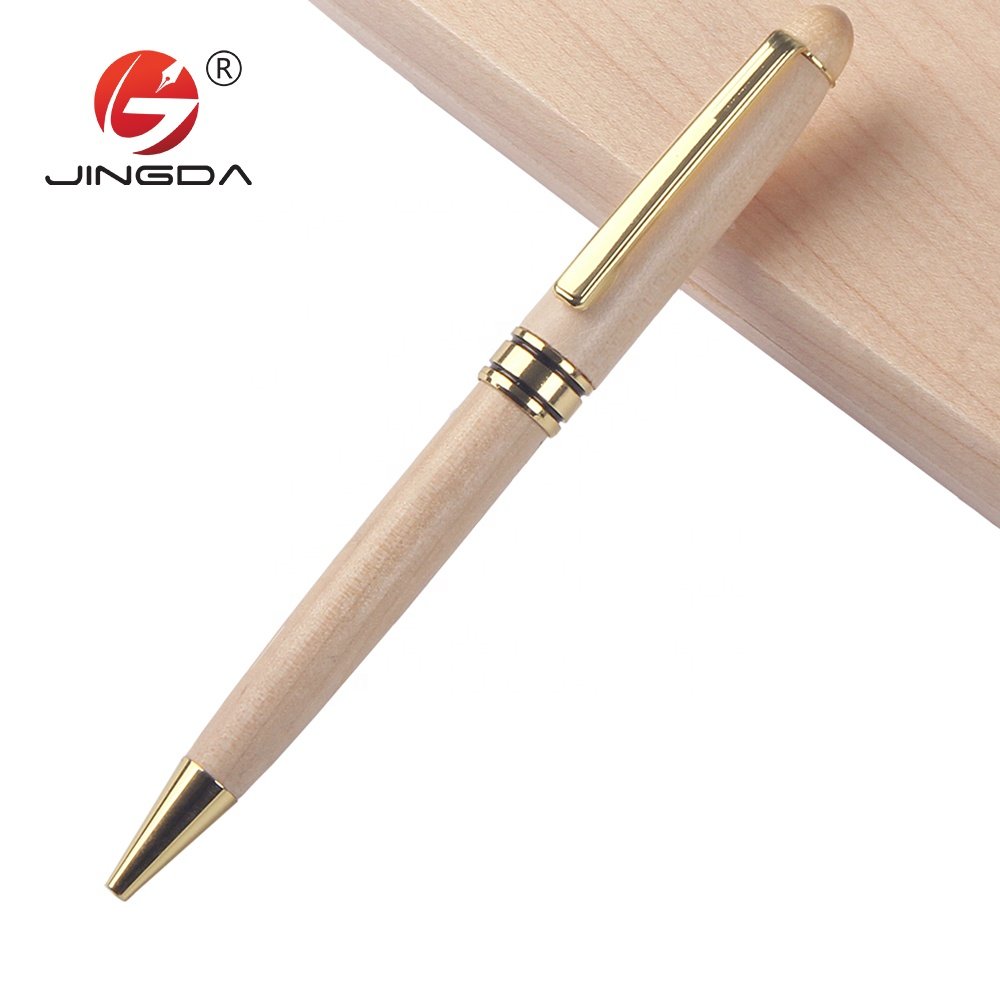 Eco-friendly promotional pen metal accessories ballpoint pen advertising metal bamboo pen with customized