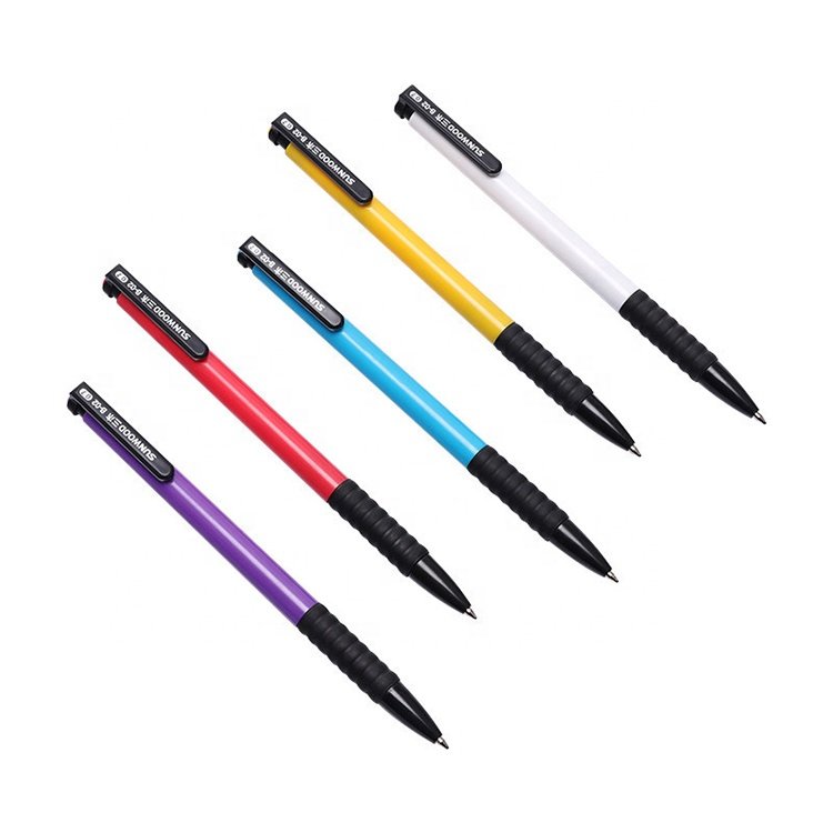 Promotional custom logo cheap plastic ballpoint high quality colored ballpoint student pens wholesale office ballpoint pen