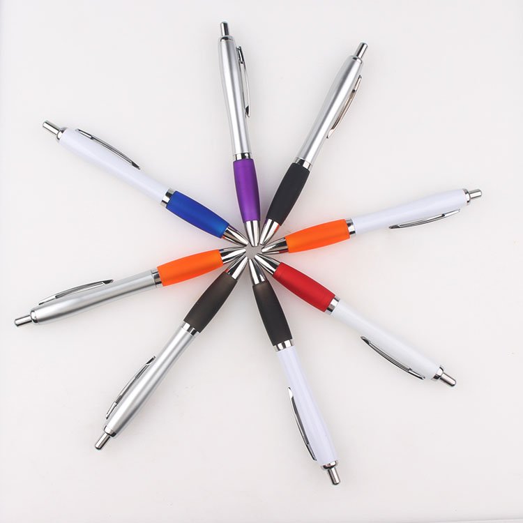 Promotion High Quality Soft Rubber Grip Plastic Ball Point Pen With Printed Custom Printing Logo For Office School