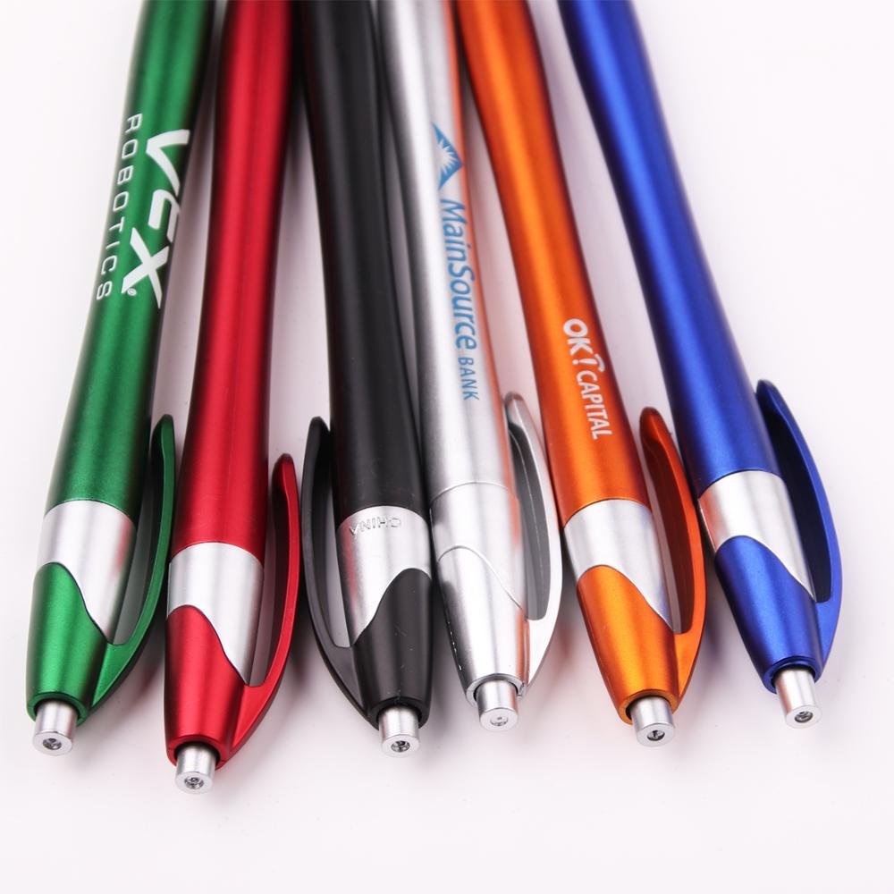 Longorgeous Custom Logo Promotional Pen Touch Screen Pen Logo Mobile Plastic Ballpoint Pen with Slim Stylus Novelty 1.0mm Writi